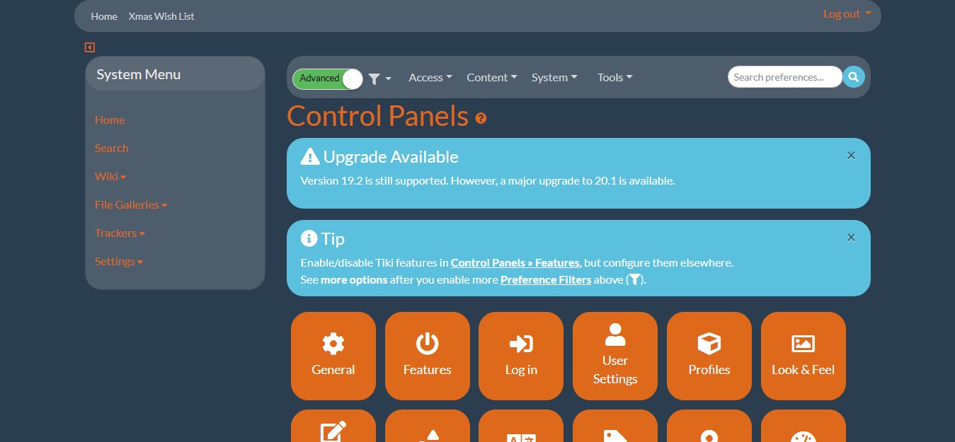 Roundified Control Panels   Tiki 19.x